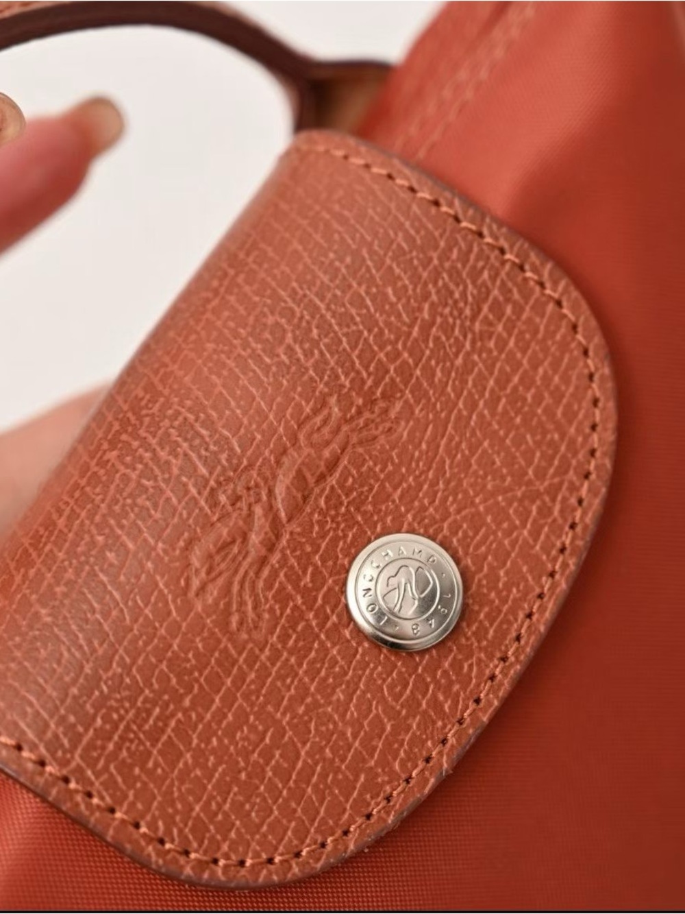 New Longchamp Le Pliage Recycled Canvas Cosmetics Case - Chestnut - Picture 11 of 11